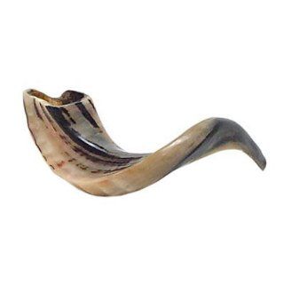 Kosher Odorless Ram's Horn Polished Shofar Medium Size 12" 14", with Shofar Blowing Guide Musical Instruments
