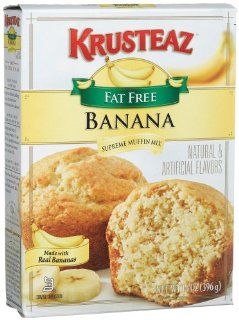 Krusteaz Banana Supreme Muffin Mix, Fat Free, 14 Ounce Boxes (Pack of 12)  Grocery & Gourmet Food
