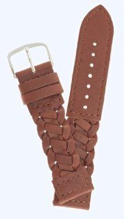 Mens Braided Italian Leather Watchband Tan 16mm Watch Band   by JP Leatherworks at  Men's Watch store.