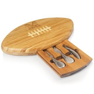 Picnic Time Quarterback University Of Memphis Tigers Natural Wood Engraved Cutting Board