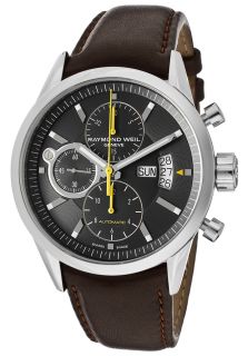 Raymond Weil 7730 STC 20021  Watches,Mens Freelancer Automatic Chronograph Black Dial Brown Genuine Leather, Chronograph Raymond Weil Automatic Watches