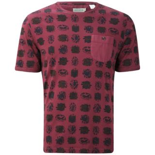 Farah 1920s Mens Ransom Crew T Shirt   Ruby      Clothing