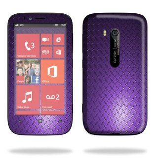 MightySkins Protective Skin Decal Cover for Nokia Lumia 822 Cell Phone T Mobile Sticker Skins Purple Dia Plate Cell Phones & Accessories