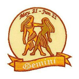 Astrology Zodiac Signs Embroidered Iron on Patch   Astrology Collection   Gemini The Twins Applique Clothing