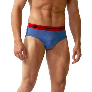 New Balance Mens Performance Vision Blue And Red Sport Briefs