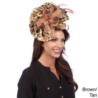 Swan Hat Swan Womens Ostrich Feather Satin Fascinator Brown Size One Size Fits Most
