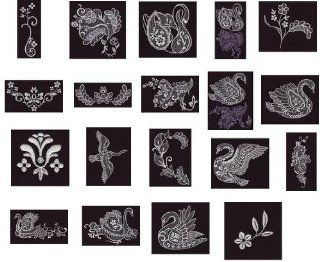 OESD Embroidery Machine Designs CD SWAN LACE