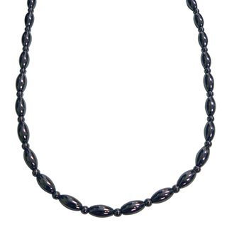 Magnetic Hematite Rice Bead Necklace