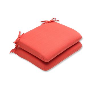 Pillow Perfect Outdoor Coral Rounded Corners Seat Cushion (set Of 2)