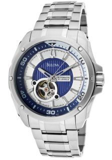 Bulova 96A137  Watches,Mens Mechanical/Automatic Blue Dial Stainless Steel, Casual Bulova Mechanical Watches