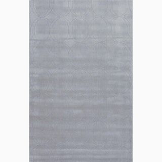 Hand made Gray Wool Textured Rug (8x11)