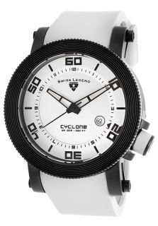 Swiss Legend 30464 BB 02 BKA  Watches,Cyclone White Silicone White Dial Black Case Black Accents, Fashion Swiss Legend Quartz Watches