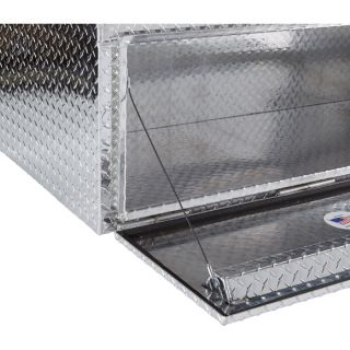 Aluminum Industrial Size Commercial Underbody Truck Box — Diamond Plate, 48in.L x 24in.W x 24in.H