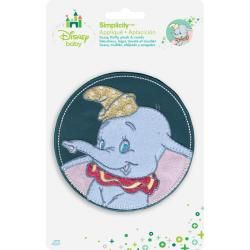 Disney Dumbo In Stitched Circle Iron on Applique