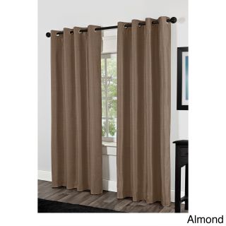 Amalgamated Textiles Inc. Shantung Thermal Insulated Grommet Top 84 Inch Curtain Panel Pair Tan Size 54 x 84
