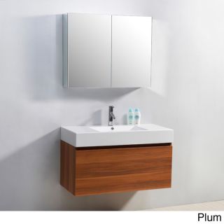Virtu Virtu Usa Zuri 39 inch Single sink Bathroom Vanity Set Oak Size Single Vanities
