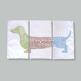 Naked Decor Dachshund Typography Dish Towels dach towels