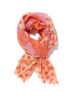 Printed Square Polka Dot Shawl 50" by La Fiorentina