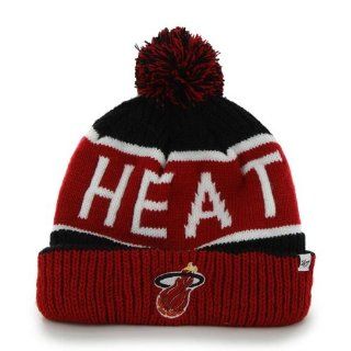 NBA Miami Heat '47 Brand Calgary Cuff Knit Hat with Pom, One Size, Black  Sports Fan Baseball Caps  Sports & Outdoors