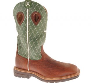 Twisted X Boots MLCW002   Cognac Glazed Pebble/Lime Leather