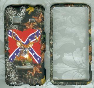 Camo Rebel Flag Buck Hunting Rubberized Samsung Galaxy Precedent Sch m828c St Cell Phones & Accessories
