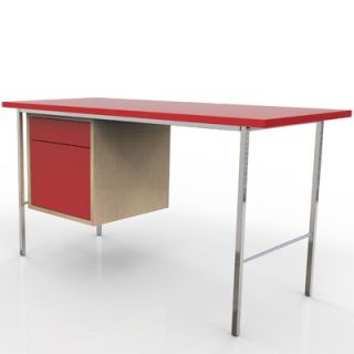Industrya Type U Writing Desk TU. Finish Red / White Oak / Polished