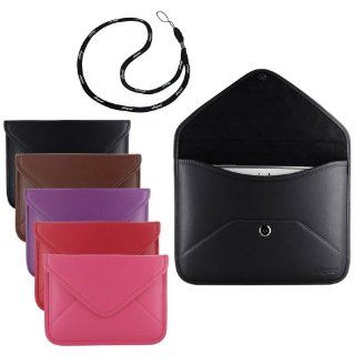 Skque® Envelope Style Black Leather Sleeve Case for Apple iPad 2,3/4 with retina display, Sony Xperia Tablet S, Google Nexus 10, Samsung Galaxy Note N8000 10 Inch Tablets, a free Lanyard gift Computers & Accessories
