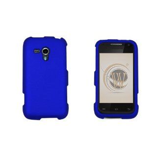 Blue Rubberized Hard Case Cover for Samsung Galaxy Rush SPH M830 Cell Phones & Accessories