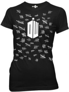 Doctor Who Silence Tally Mark Silence Juniors T shirt Movie And Tv Fan T Shirts Clothing