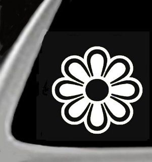 DAISY FLOWER Vinyl STICKER / DECAL for Cars,Trucks,Etc. 4.5" WHITE Automotive