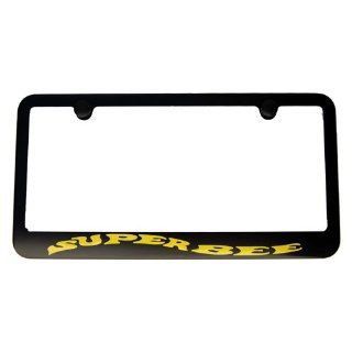 2007 2012 2013 Dodge Charger Super Bee Yellow Satin Black License Plate Frame High End Automotive