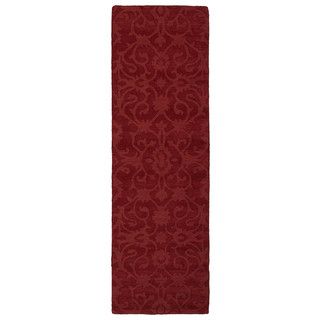 Handmade Trends Classic Red Wool Runner Rug (26 X 8)