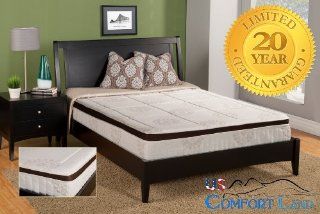 12" inch Euro Luxury Memory Foam King Mattress with 20 Year Factory Warranty with Zip off Removable Washable Cover FREE    Hypoallergenic Mattresses