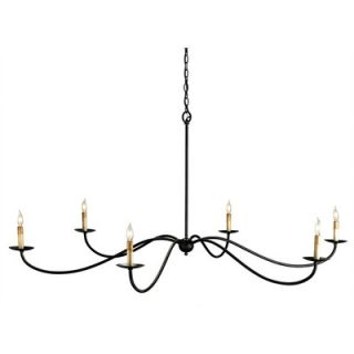 Currey & Company Saxon 6 Light Candle Chandelier 9267
