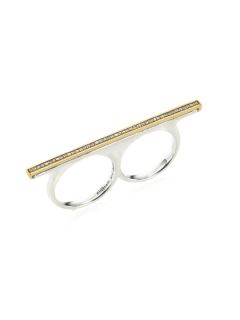 Two Tone Double Bar Ring by Elizabeth and James