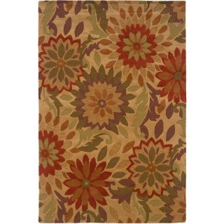 Lnr Home Dazzle Rustic Natural Rectangle Floral Area Rug (36 X 56)