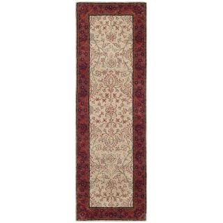 Safavieh Handmade Persian Legend Ivory/ Rust Wool Rug (26 X 8)
