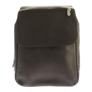 Piel Leather Flap over Tablet Backpack 2996 Black Leather