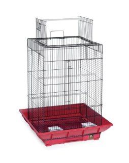 Prevue Hendryx SP851R/B Clean Life Play Top Cage, Red and Black  Birdcages 