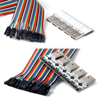 5pcs USB 2.0 to TTL UART 6PIN Module Serial Converter CP2102 STC PRGMR Computers & Accessories