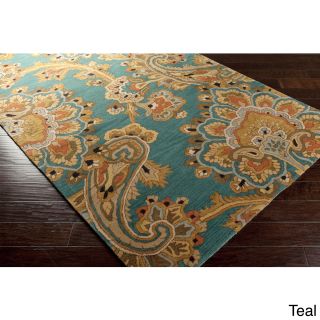 Surya Carpet, Inc. Hand tufted Wool Transitional Paisley Area Rug (8 X 11) Blue Size 8 x 11