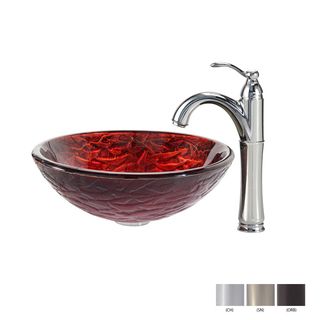 Kraus Nix Glass Vessel Sink And Riviera Faucet