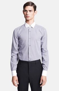 Lanvin Micro Check Contrast Collar Shirt