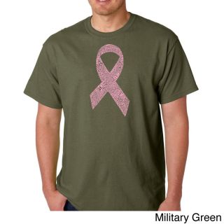 Los Angeles Pop Art Mens Cancer Ribbon T shirt