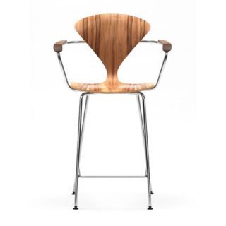 Cherner Bar Stool with Arms CSTMAC Seat Color Orange