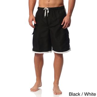 Los Angeles Pop Art Burnside Mens Swim Striped Board Shorts Black Size 32