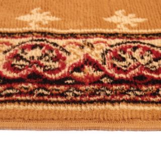Ephesus Collection Gold Yellow French Border Runner Rug (110 X 610)