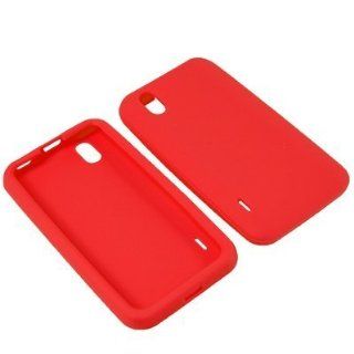 Eagle Cell SCLLS855S03 Barely There Slim and Soft Skin Case for LG Optimus S/Optimus U/Optimus V   Retail Packaging   Red Cell Phones & Accessories