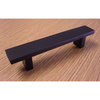 Contemporary 6 inch Rectangular Design Matte Black Finish Cabinet Bar Pull Handle (case Of 4)