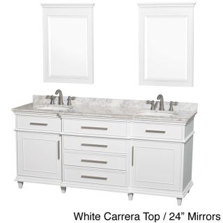 Berkeley 72 inch White Double Bathroom Vanity